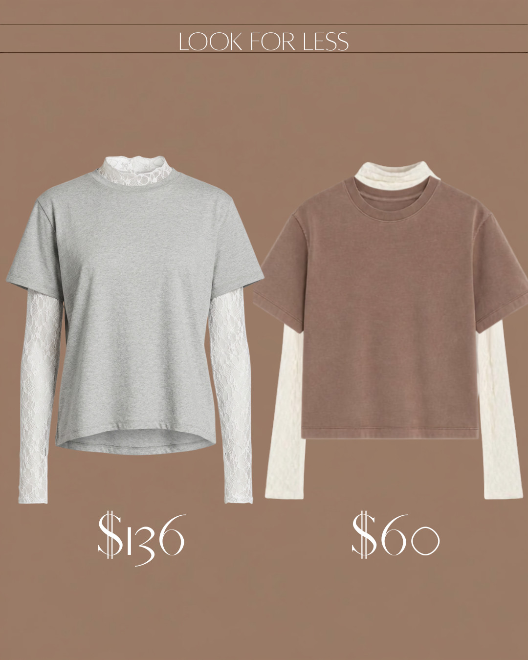 I saw the gray top trending and it's so easy to recreate! Plus with the look for less the items are two tops which means you can get more use out of them


Lace top | layered lace tee top

#LTKSeasonal #LTKOver40 #LTKSaleAlert