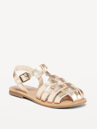 Faux-Leather Fisherman Sandals for Toddler Girls | Old Navy (US)