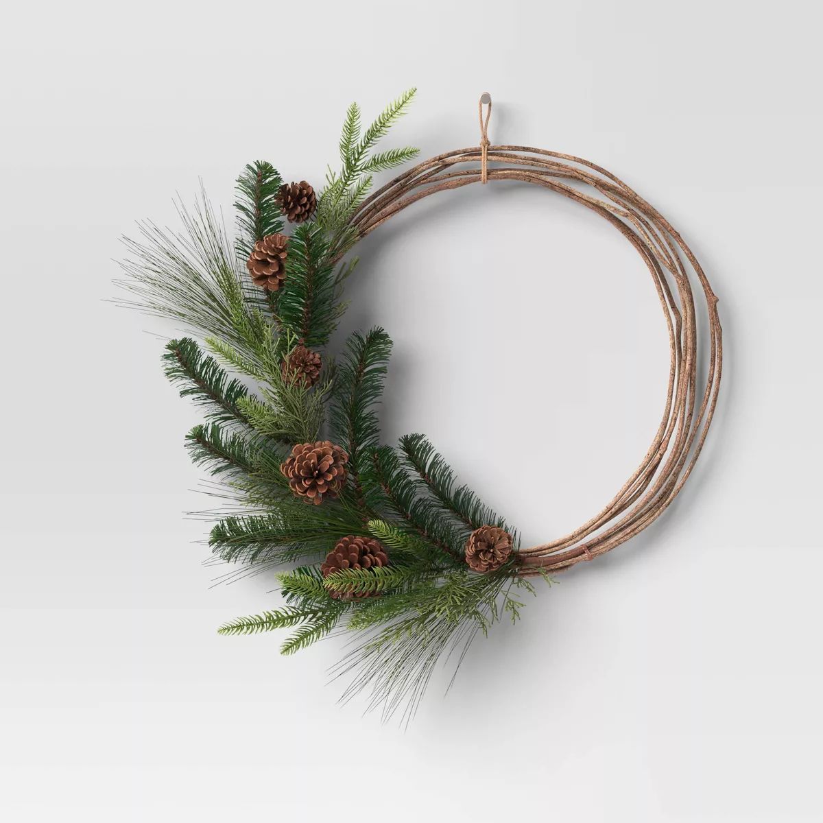 22" Mixed Greenery and Vine Christmas Artificial Wreath - Wondershop™ | Target