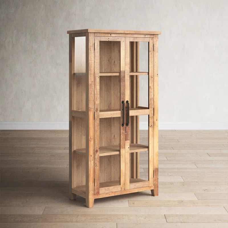 Webber 35'' Wide Solid Wood Curio Cabinet | Wayfair North America
