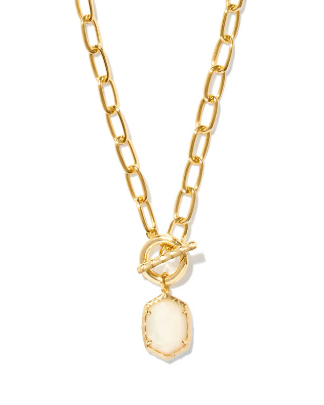 Daphne Convertible Gold Link and Chain Necklace in Ivory Mother-of-Pearl | Kendra Scott