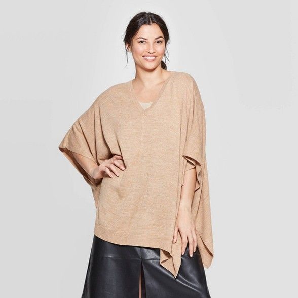 Women's Pullover Poncho Wrap Jacket - A New Day™ One Size | Target