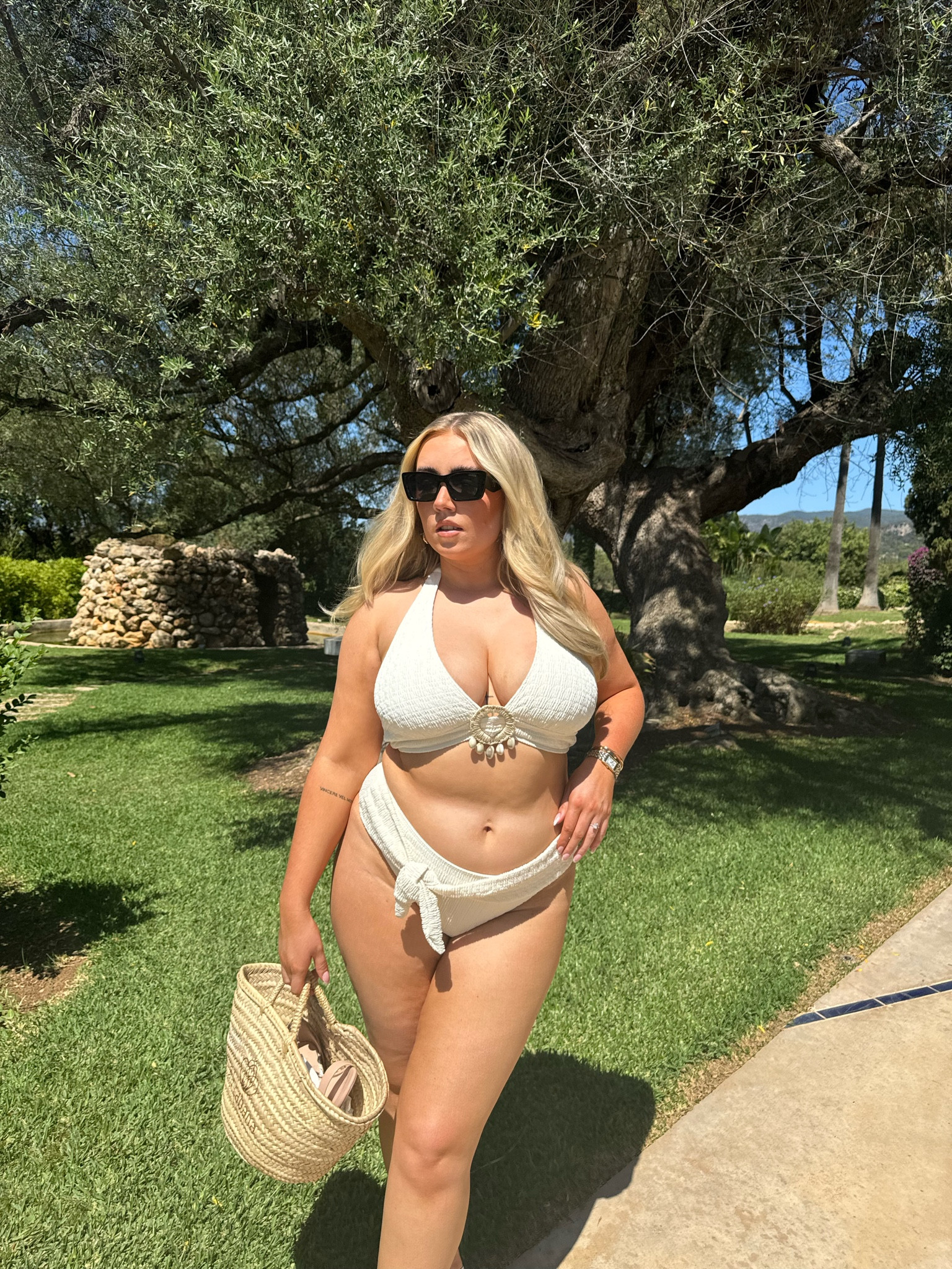 High waisted bikini from Shein perfect for a larger chest! 🫶🏼👙 

#LTKSummerSale #LTKcurves #LTKmidsize