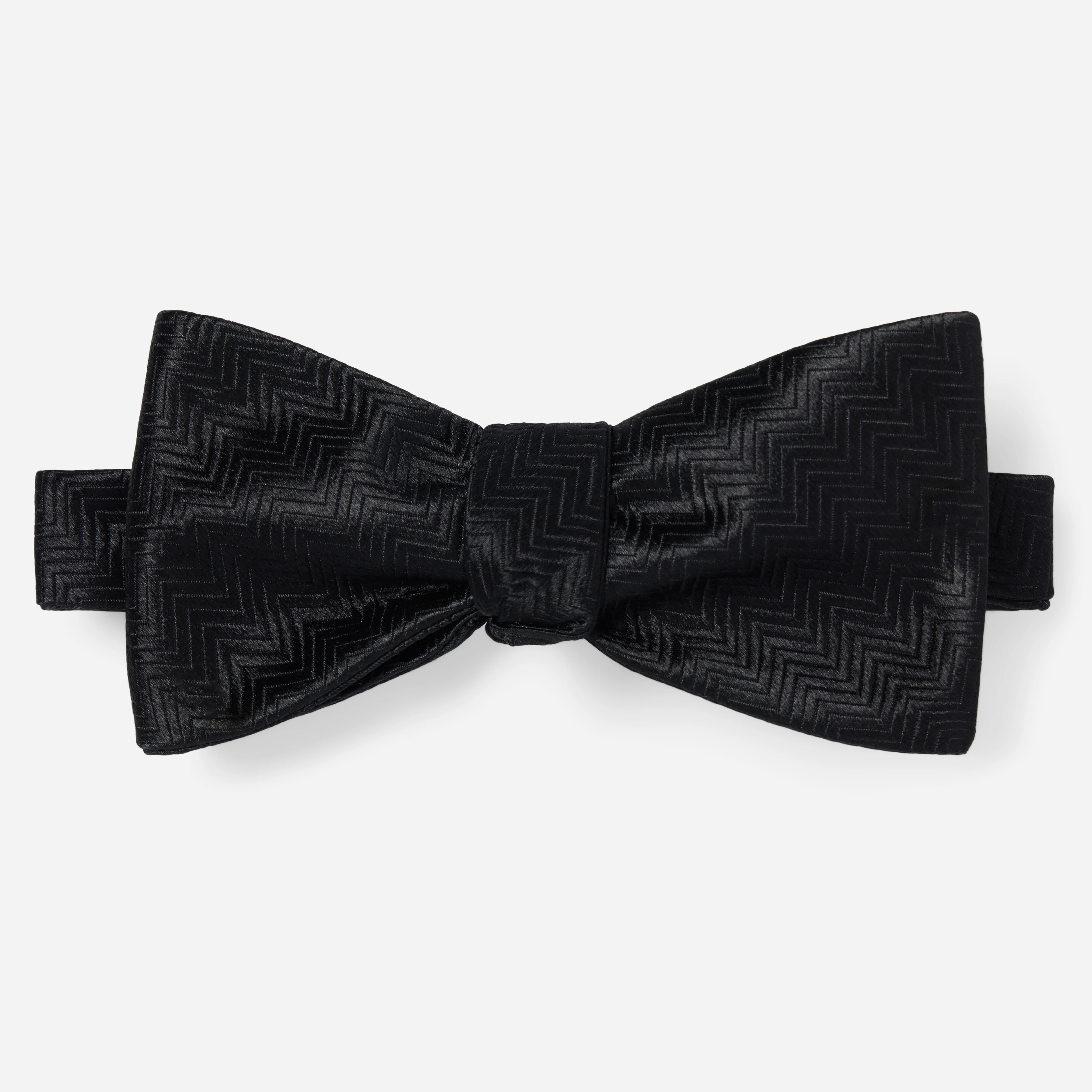 Herringbone Black Bow Tie | Silk Bow Ties | Tie Bar | The Tie Bar