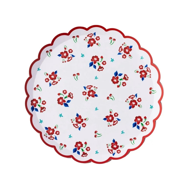 Betty Crocker\u2122 X Bonjour Fete Patriotic Floral Small Paper Cake Plates, Disposable Party Sup... | Walmart (US)