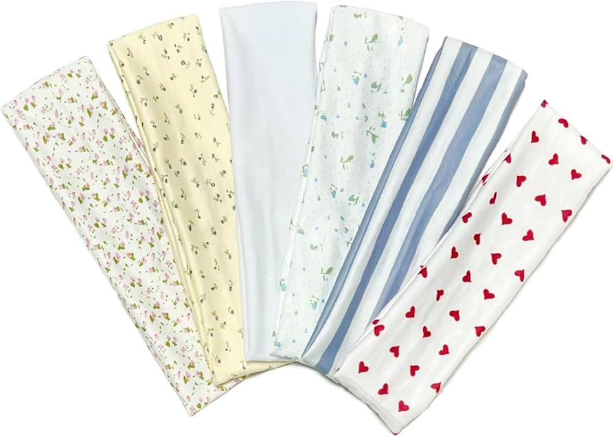 TERSE Fashion Headbands for Women Short Hair Non Slip Elastic Floral Hairbands Soft Fabric Hair B... | Amazon (US)