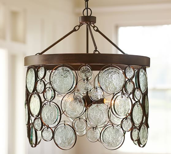 Emery Indoor/Outdoor Recycled Glass Chandelier | Pottery Barn (US)