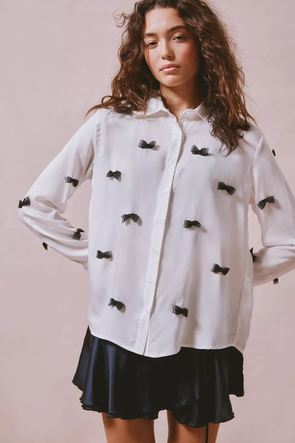 Sister Jane Dauphine Bow Button-Down Top | Urban Outfitters (US and RoW)