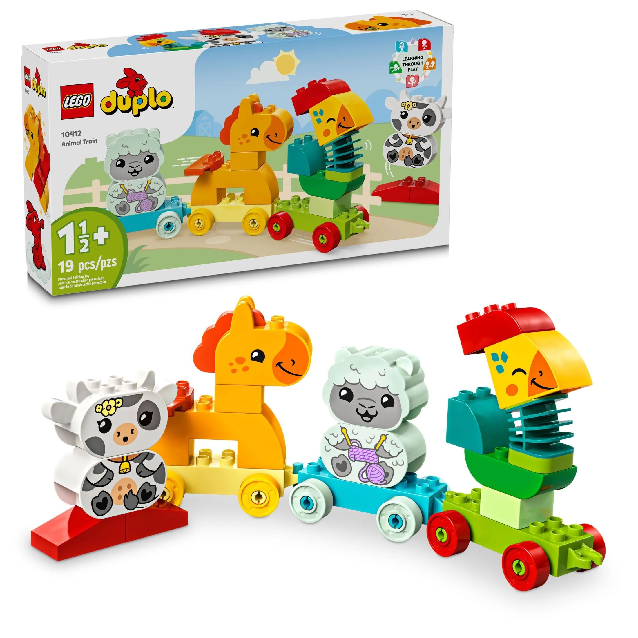 LEGO DUPLO My First Animal Train Building Set and Horse Toy, Educational Toy for Toddlers Ages 1-... | Walmart (US)