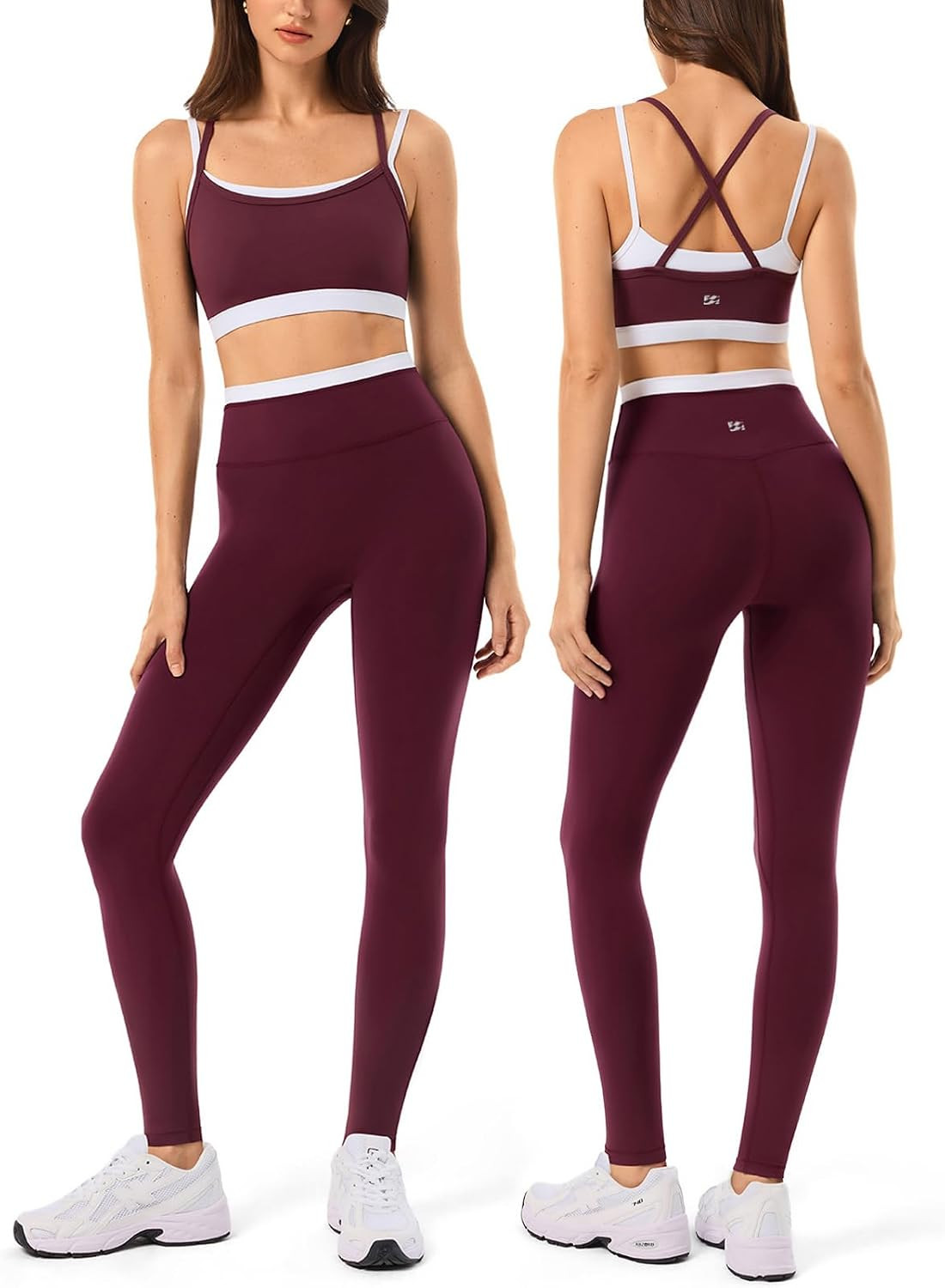 2 Pieces Workout Sets for Women Athletic Pilates Outfits Activewear | Amazon (US)