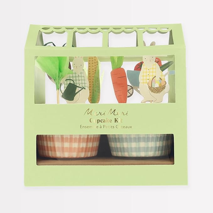 Meri Meri Bunny Greenhouse Cupcake Kit (Pack of 24) | Amazon (US)