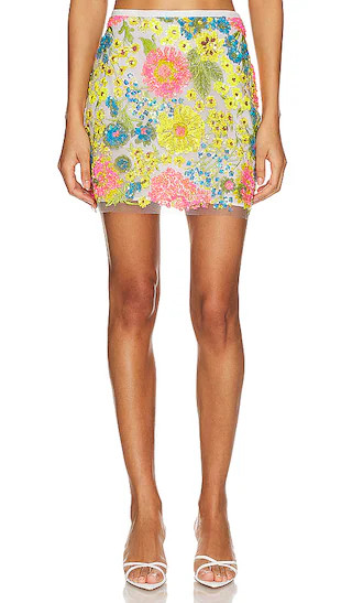 Mini Skirt in Ojai Flower Sequins | Revolve Clothing (Global)