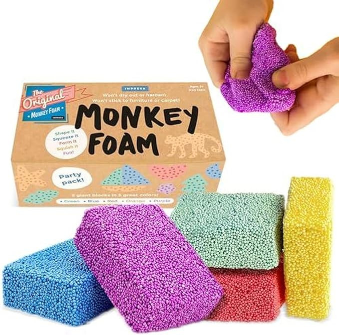 Impresa Monkey Foam Giant Foam Blocks - 5-Pack - Calming Sensory Play & Sensory Toys for Kids - S... | Amazon (US)