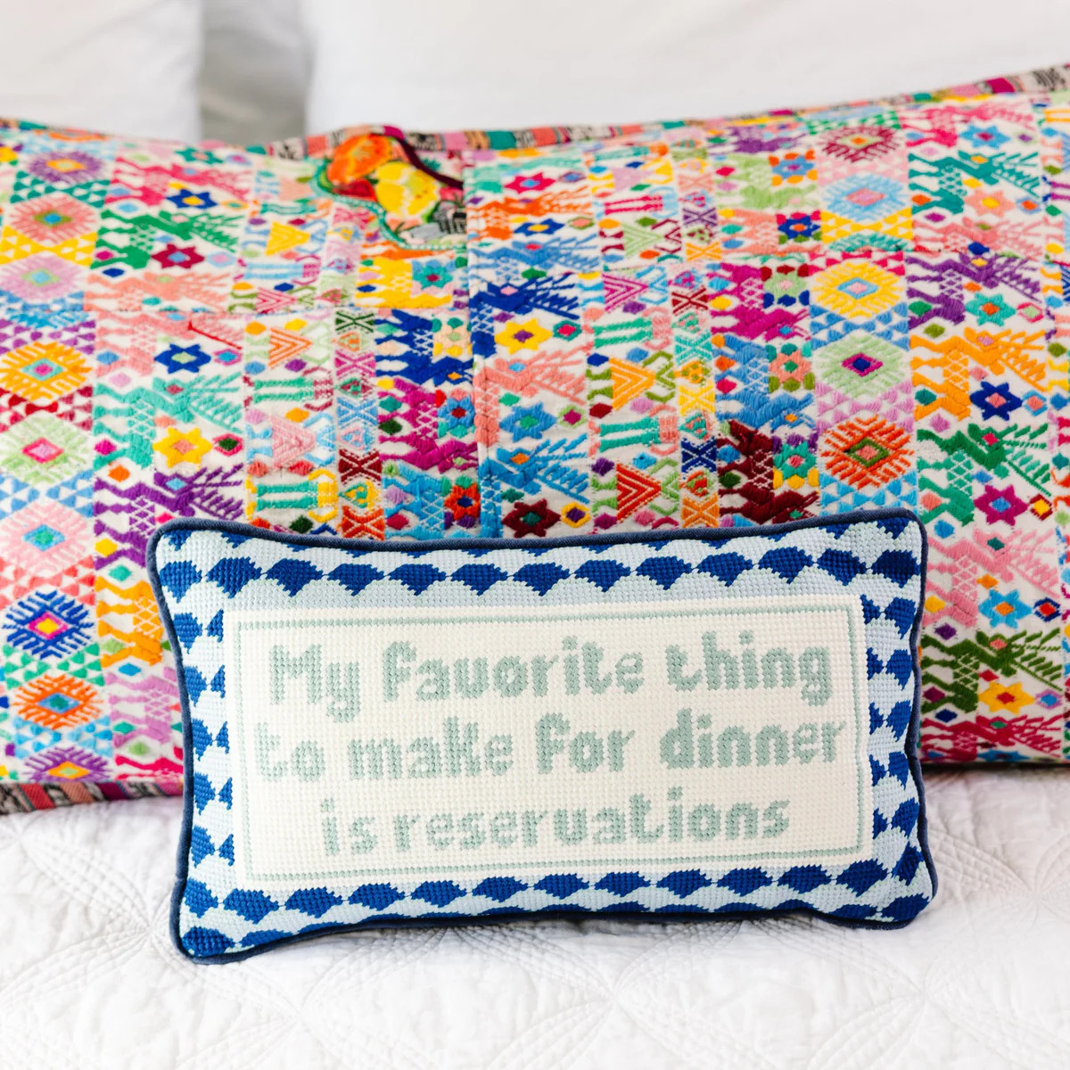 Furbish Studio - Reservations Needlepoint Pillow | Furbish Studio