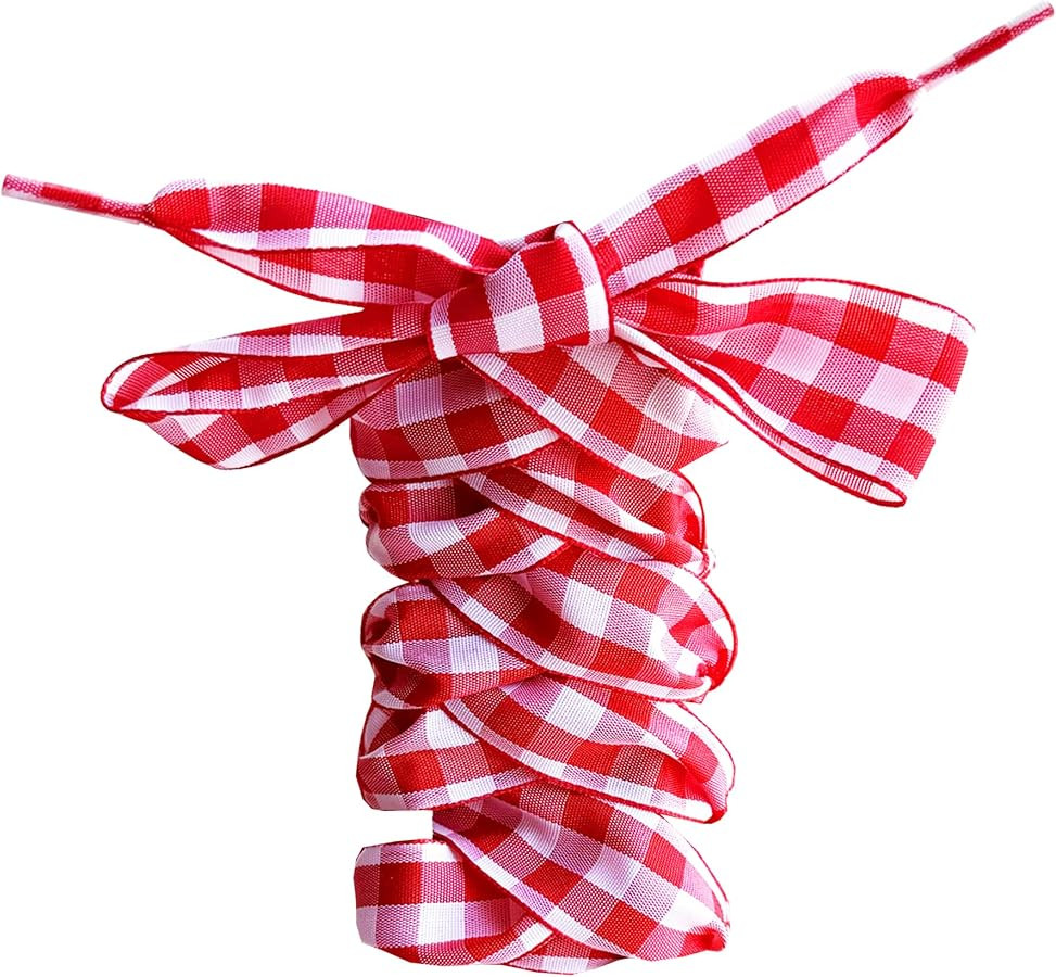 Amazon.com: Goodlace 2 Pair 1 Inch Wide Ribbon Shoelaces Fabric Nylon Plaid Checkered Shoe Laces ... | Amazon (US)