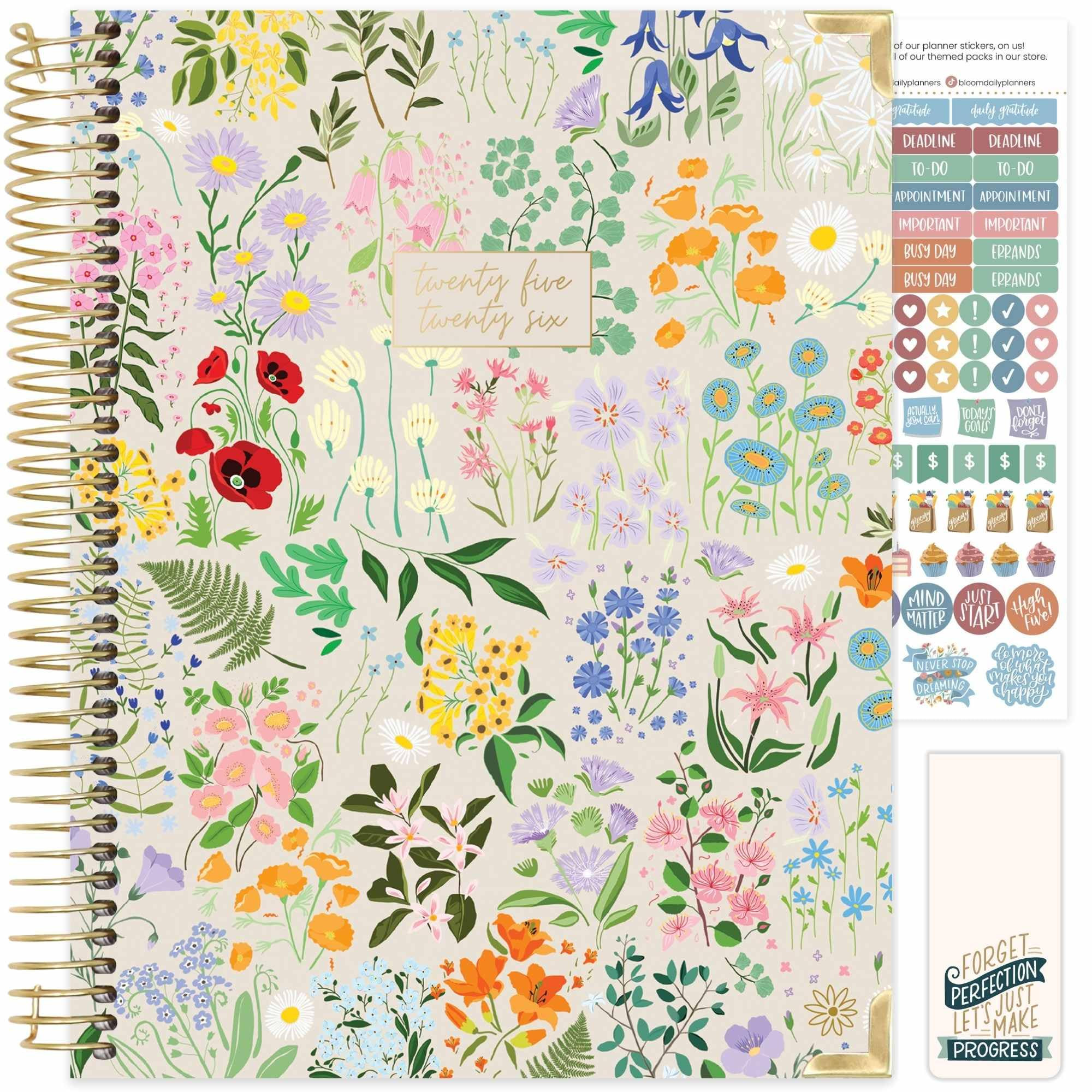 bloom daily planners HARDCOVER 2025-2026 (8.5" x 11") Academic Year Day Planner (July 2025 - July... | Amazon (US)