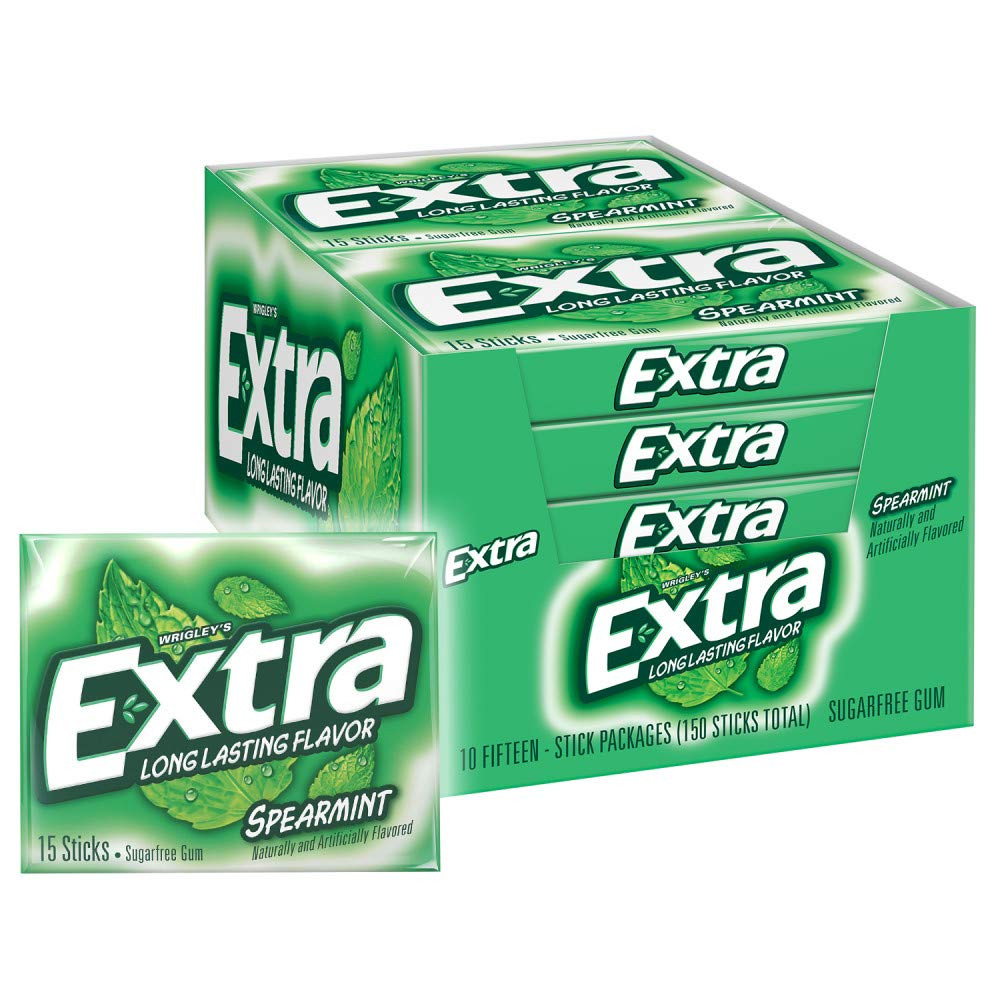 Extra Gum Spearmint Sugarfree Gum Bulk, Individually Wrapped, Perfect for Long Lasting Fresh Brea... | Amazon (US)