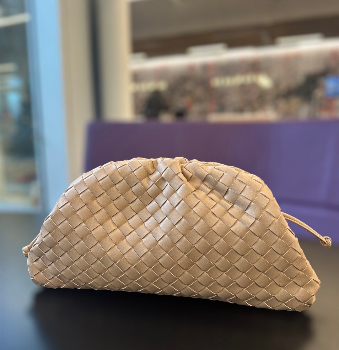 Evening Crossbody Clutch Cloud Woven Bag Leather Clutch Bag Wedding Party Purses Soft Pouch Bag D... | Etsy (US)