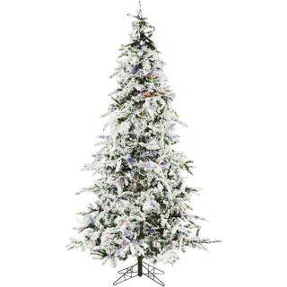 This item: 7.5 ft. White Pine Snowy Artificial Christmas Tree w/ Multi-Color LED String Lighting,... | The Home Depot