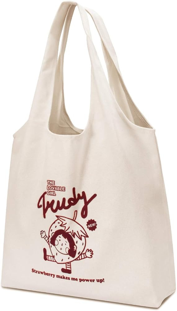 CGBE Canvas Tote Bags with Inner Pocket Reusable Grocery Bags Bulk Reusable Shopping Bags Large Capa | Amazon (US)