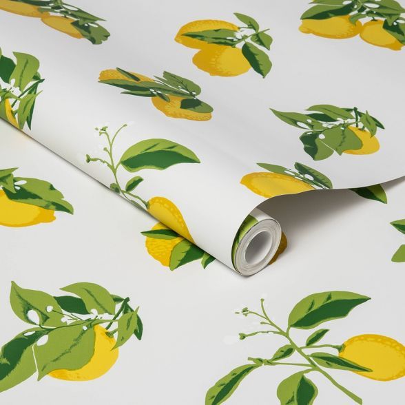 Lemons Peel &#38; Stick Wallpaper Yellow - Opalhouse&#8482; | Target