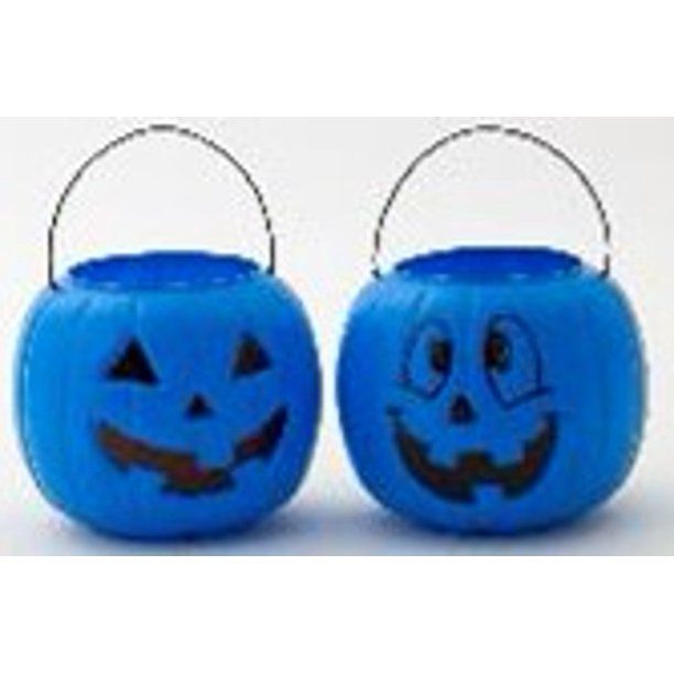 Way To Celebrate Halloween Pumpkin Treat Pail, Blue - Walmart.com | Walmart (US)