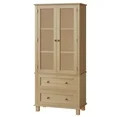 Homfa Storage Cabinet with Rattan Doors, Tall Cabinet Rattan Cabinet with Drawers, Accent Versati... | Walmart (US)