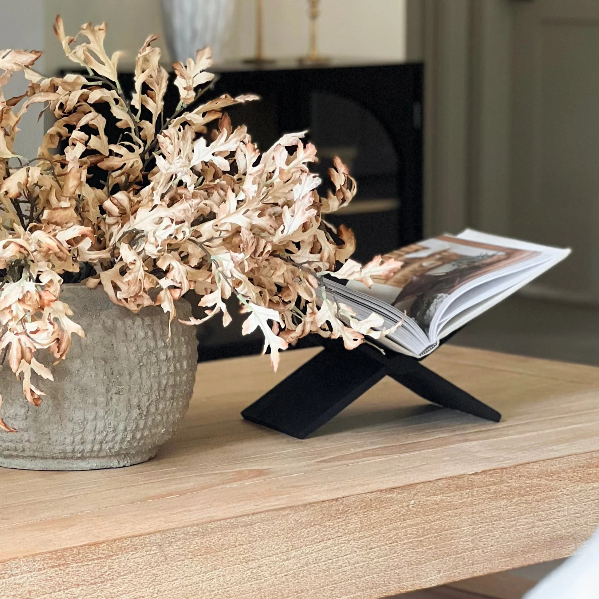 Black Wood Book Holder | MJHome