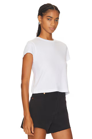 AGOLDE Adine Shrunken Tee in White from Revolve.com | Revolve Clothing (Global)