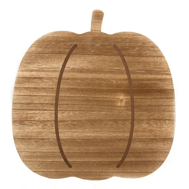 Harvest Wood Pumpkin Serving Tray, 12", by Way To Celebrate | Walmart (US)