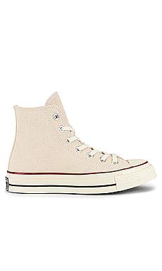 Converse Chuck 70 Hi Sneaker in Parchment, Garnet & Egret from Revolve.com | Revolve Clothing (Global)