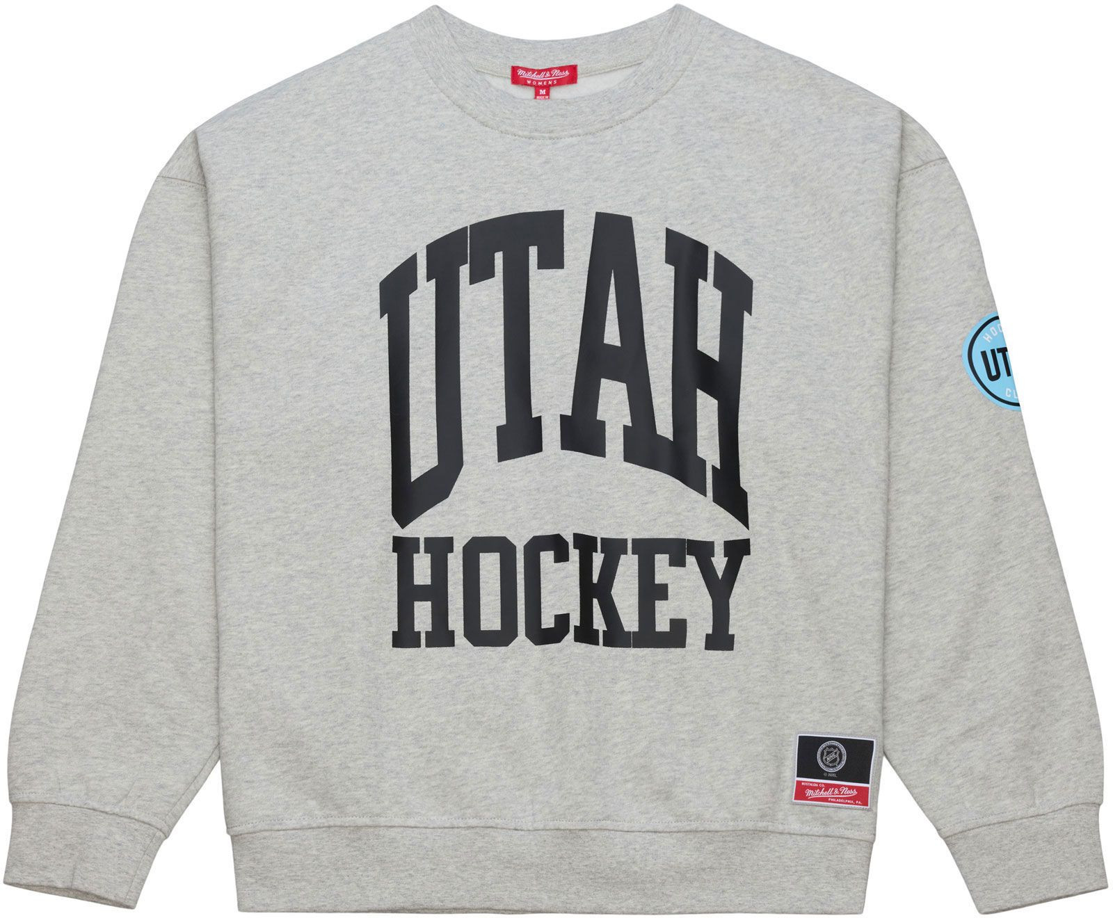 Mitchell & Ness Women's Utah Mammoth Grey Logo Crewneck Sweatshirt, Medium, Gray | DICK'S Sporting Goods