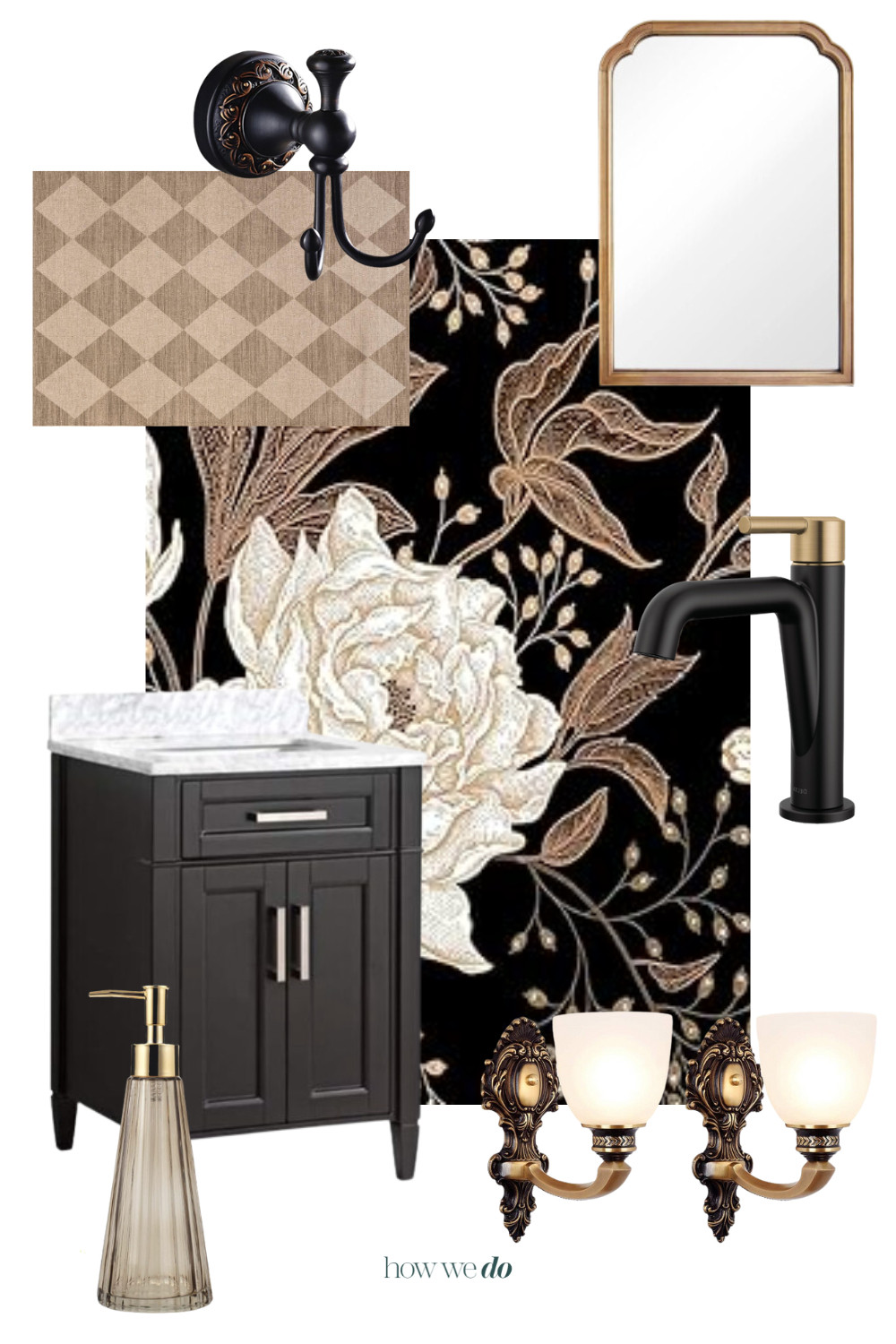 Half Bathroom, Powder Bathroom, Bathroom Mood Board 

 #LTKHome #LTKStyleTip