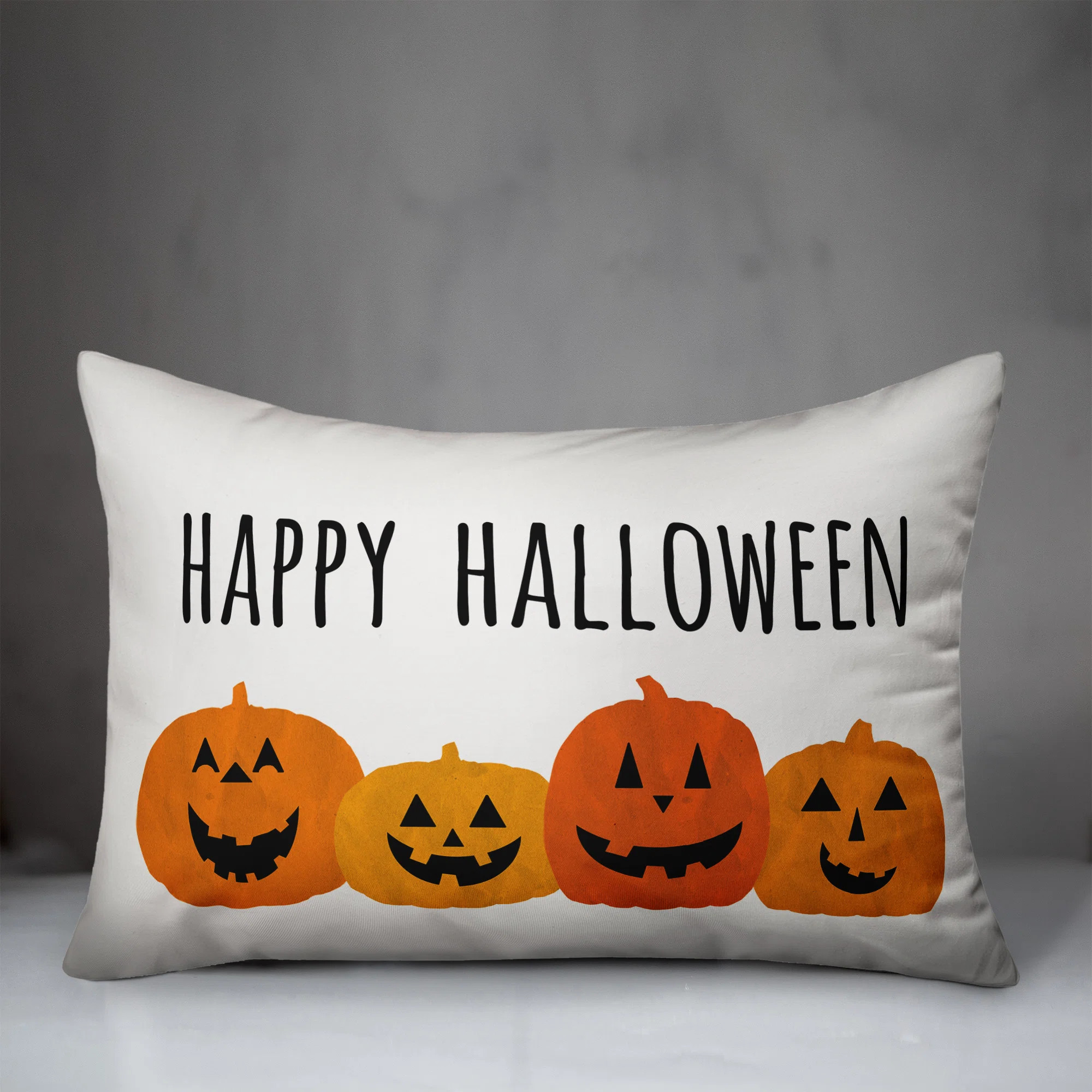 Designs Direct Creative Group  Happy Halloween Pumpkins Lumbar Pillow & Reviews | Wayfair | Wayfair North America