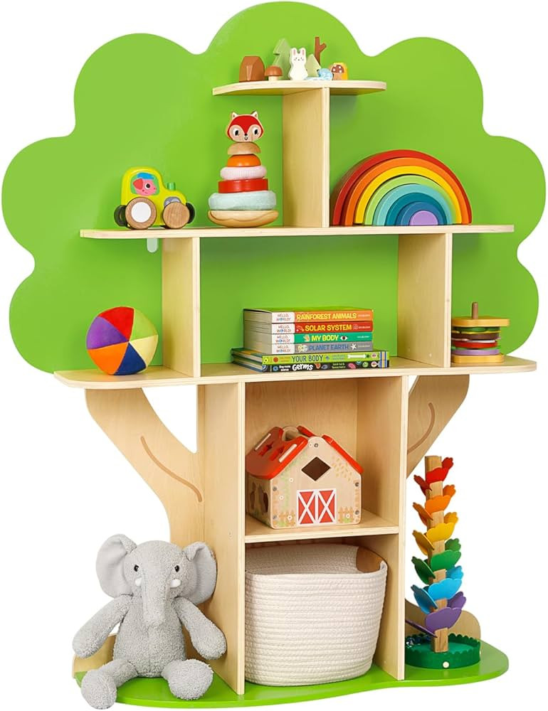 OOOK Kids Bookcase Tree Bookshelf for Kids Reading Nook, Montessori Book Shelf for Classroom, Kid... | Amazon (US)