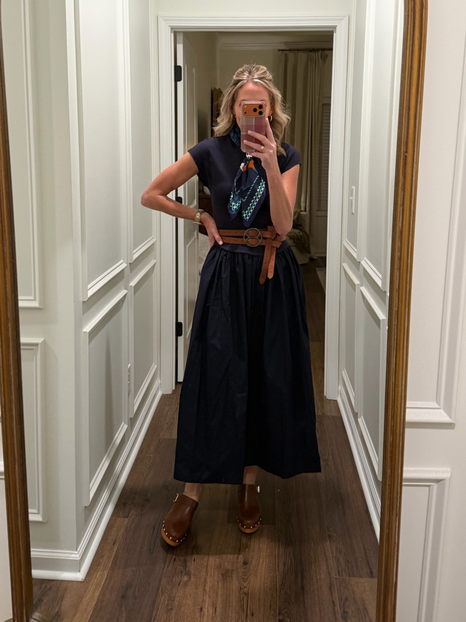 Today’s outfit of the day! This $34 @Walmart dress and scarf // @Target shoes
