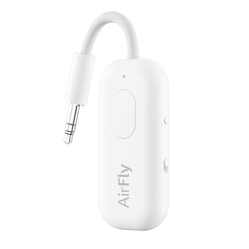 Twelve South AirFly Pro | Bluetooth Wireless Transmitter/Receiver Adapter for 2 Headphones, Audio Sharing, Compatible with 3.5mm aux Jack for Airplanes, TV, Gym, Stereo, and Travel, 25+ Hr Battery | Amazon (CA)