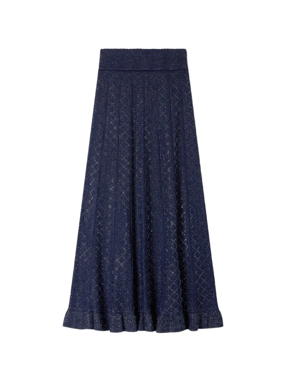 SANDRO rhinestone-embellished knit maxi skirt - Blue | Farfetch Global