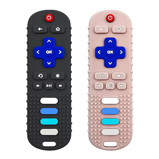 Baby Teething Toys, Food Grade Silicone Teether for Babies 3 6 12 18 Months, TV Remote Shape Todd... | Amazon (US)