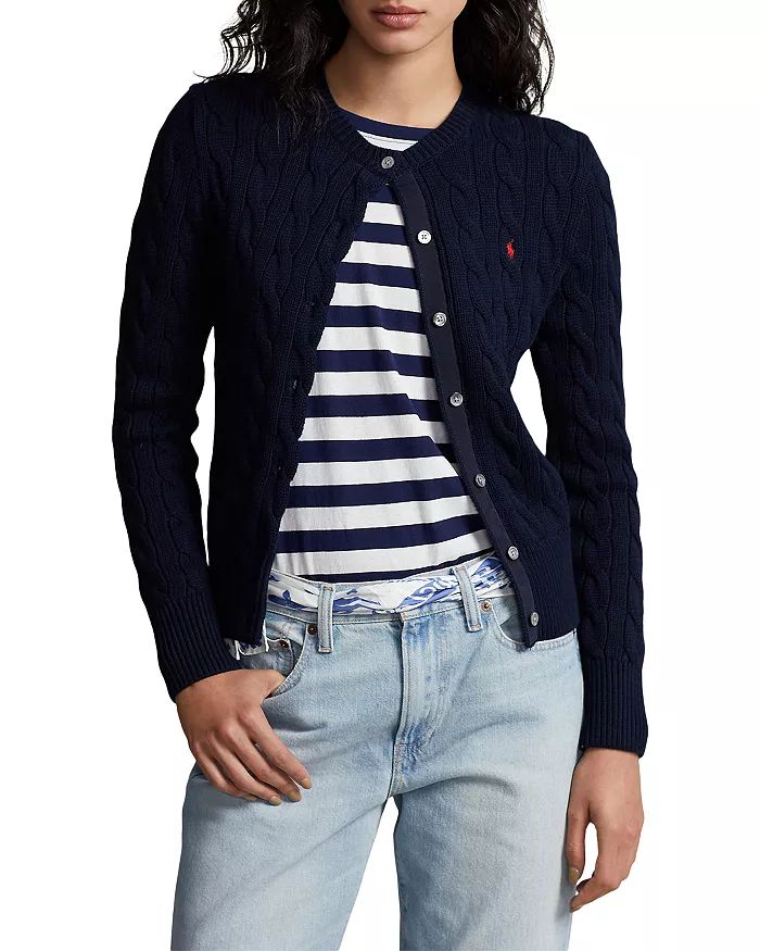 Cotton Cable Knit Cardigan | Bloomingdale's (US)