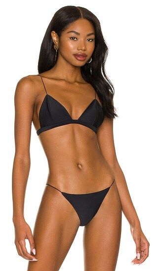 Micro Perfect Match Triangle Bikini Top in Black | Revolve Clothing (Global)