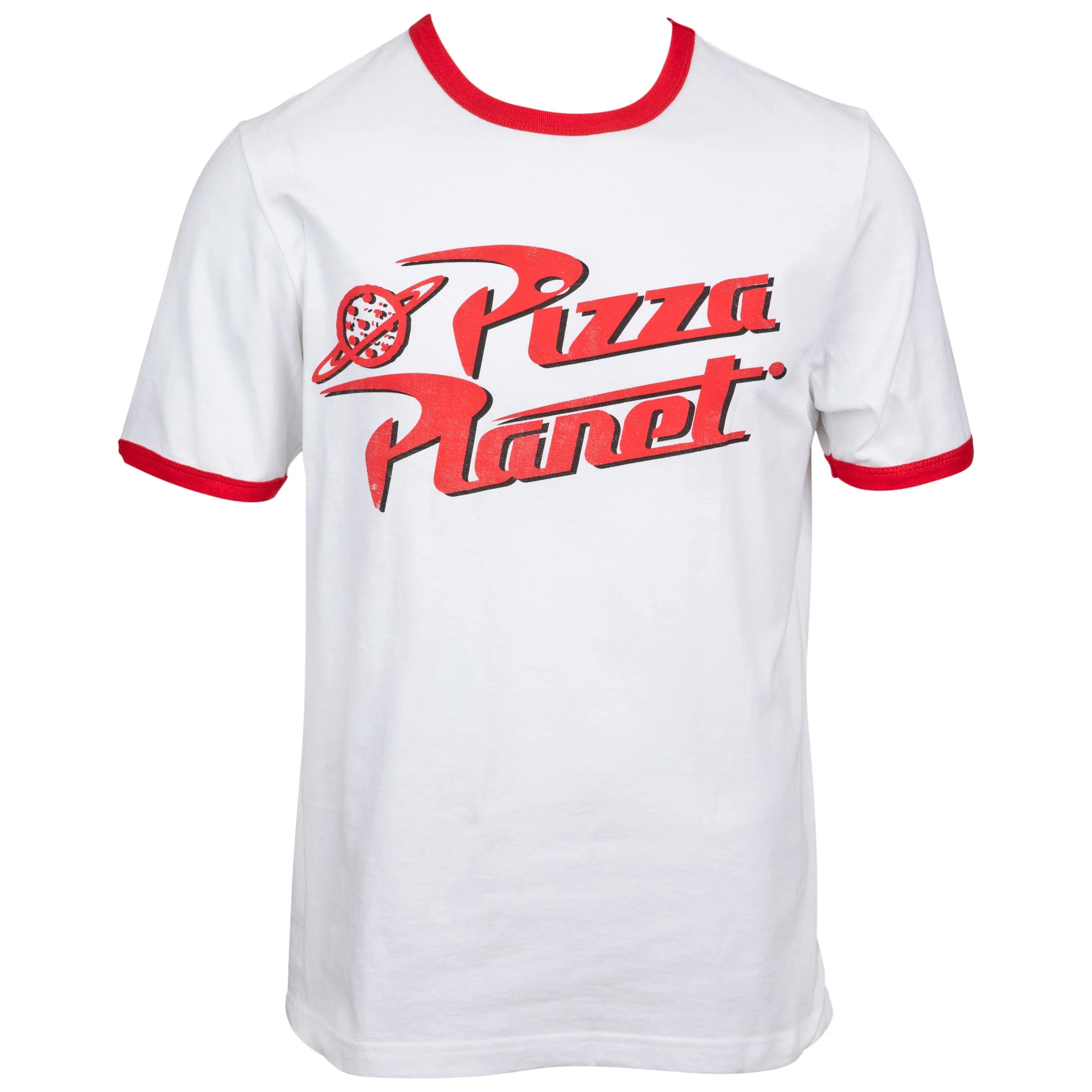 Disney Pizza Planet Adult Ringer Tee Shirt, XS-XL (Unisex) | Walmart (US)