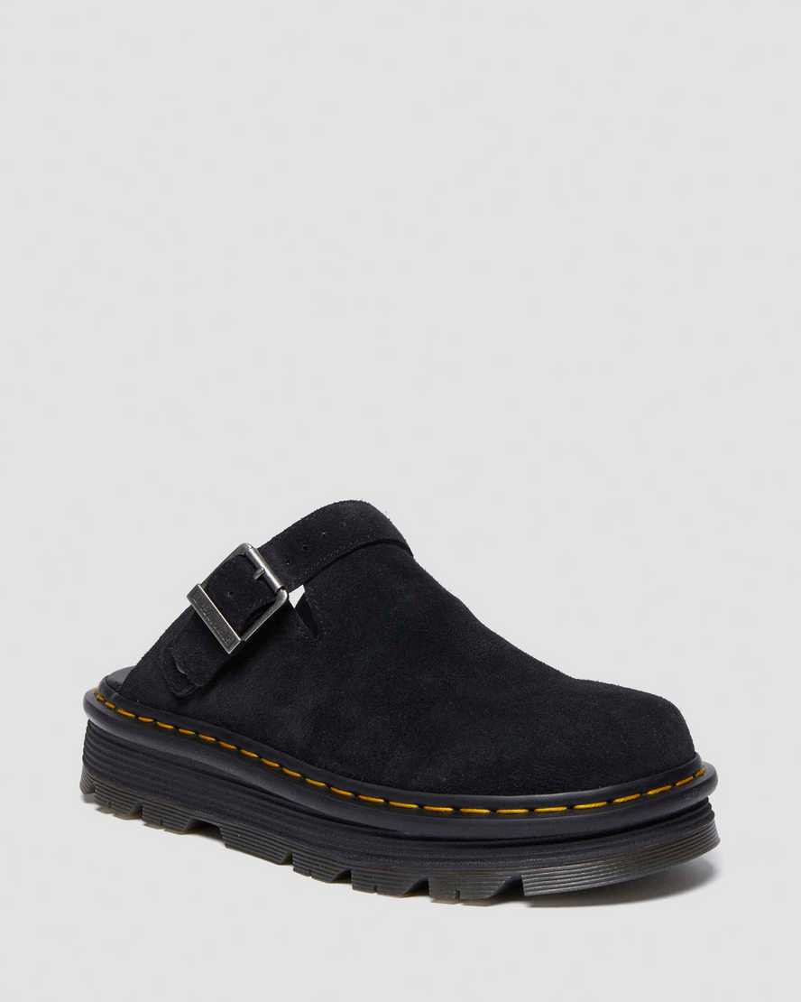 Zebzag Suede Casual Slingback Platform Mules | Dr. Martens