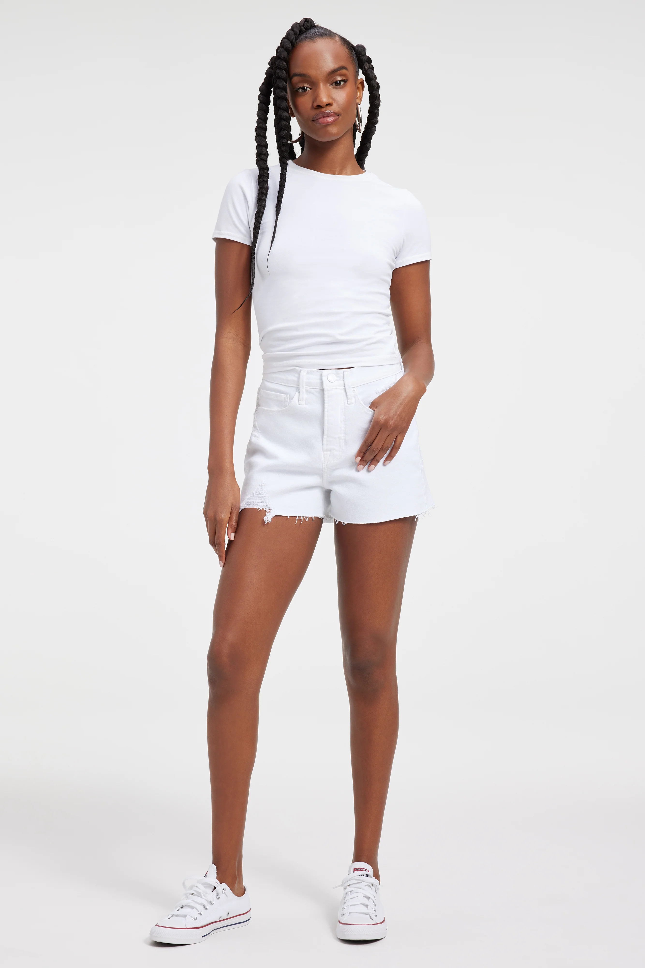 GOOD '90s SHORTS | WHITE001 - GOOD AMERICAN | Good American