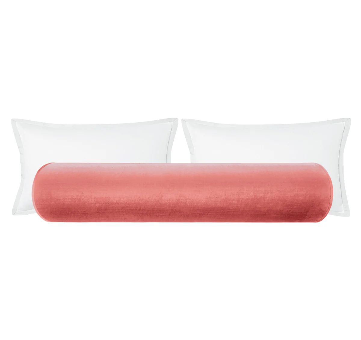 THE BOLSTER :: FAUX SILK VELVET // FLAMINGO | LITTLE DESIGN COMPANY