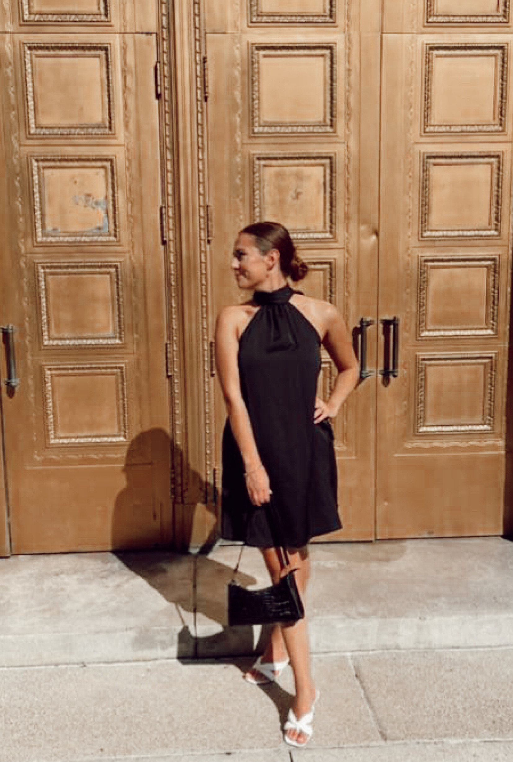 Wedding guest black satin dress✨

#LTKwedding #LTKfit #LTKSeasonal