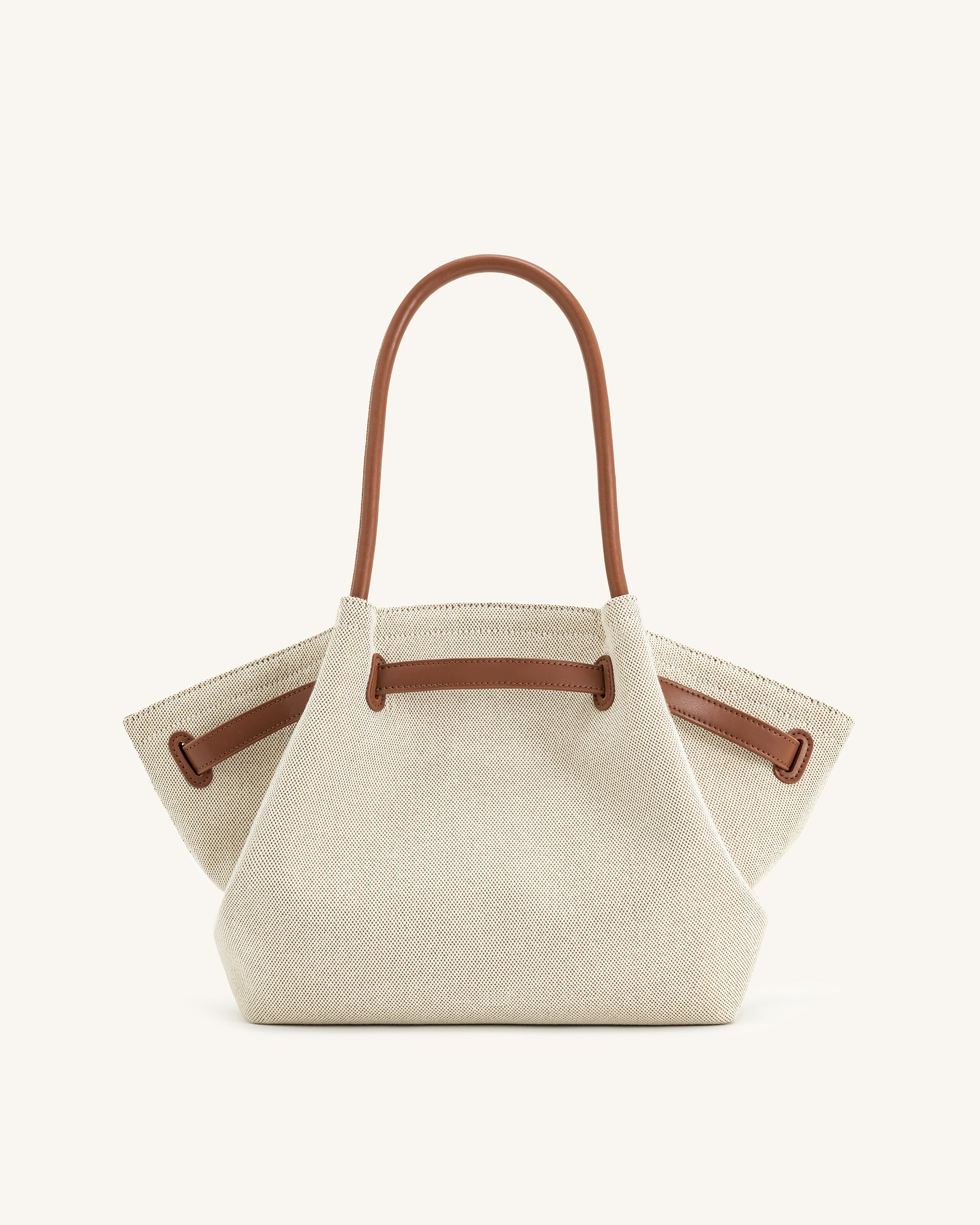 Hana Medium Tote Bag - Brown Canvas | JW PEI US
