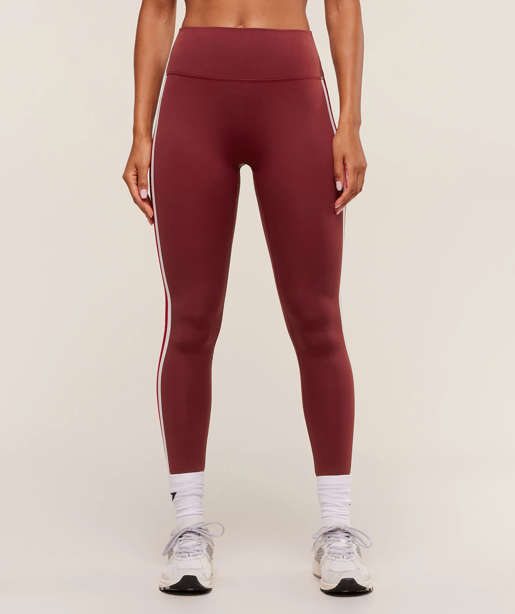 Gymshark Piping Legging - Sets Red/Carmine Red/Soft White | Gymshark US
