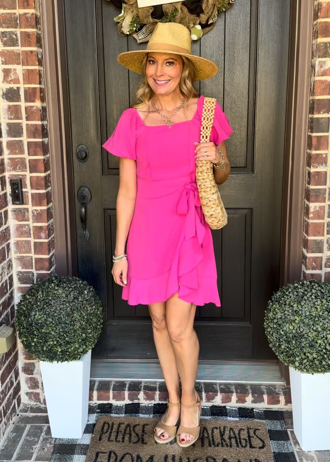 The cutest summer dress. It is so flattering and perfect for any summer event, vacation or date night. I’m wearing a small. 

Graduation dress | graduation guest | graduation outfits | dresses | Amazon | mini dress | wrap dress | date night outfits | date night dress | vacation outfits | vacation dresses | wedding guest dresses | travel outfits beach

#LTKgrwm #LTKSaleAlert #LTKmomlife