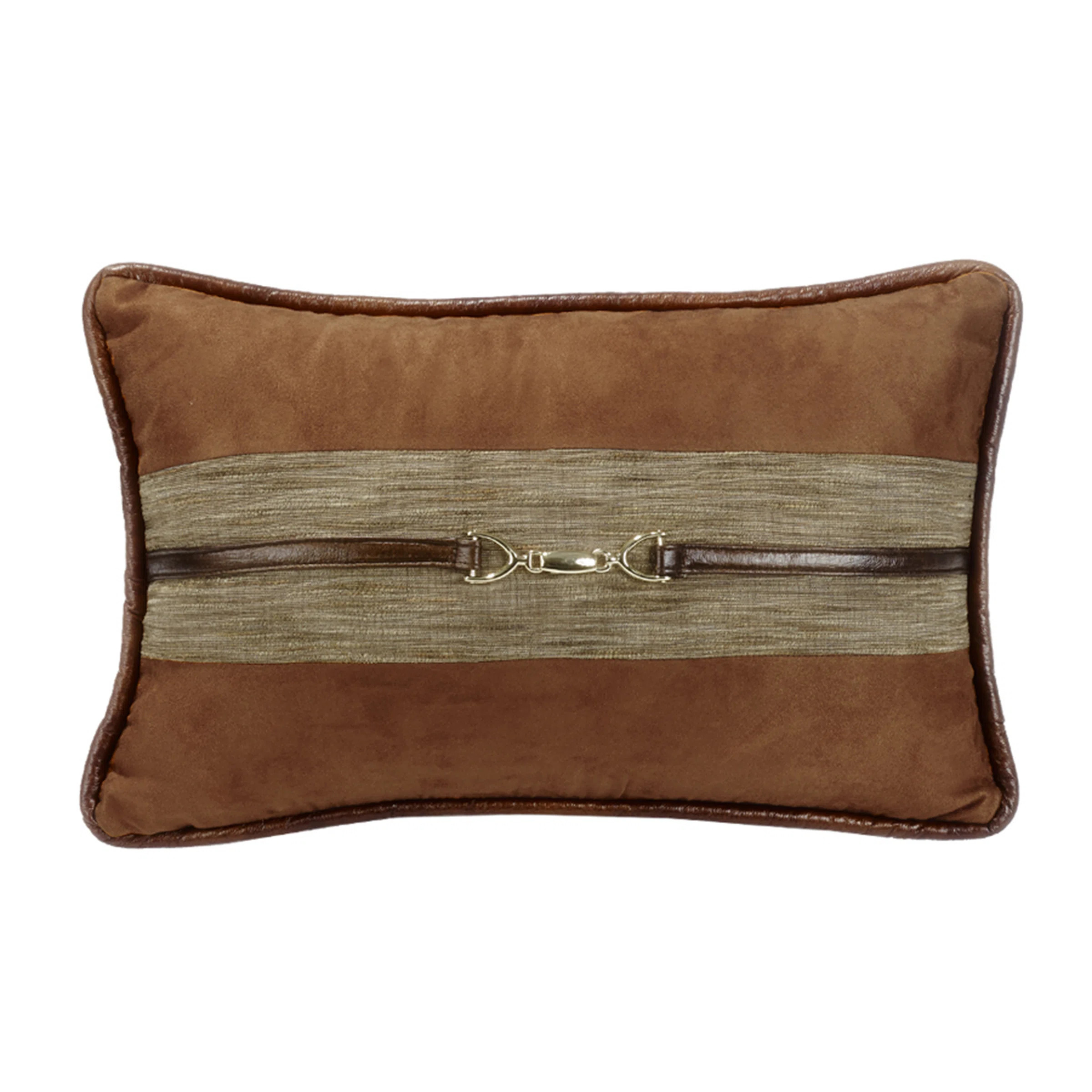 Paseo Road by HiEnd Accents Highland Lodge Olive/Brown Suede Buckle Detailed Rustic Cabin Lodge 1... | Wayfair North America